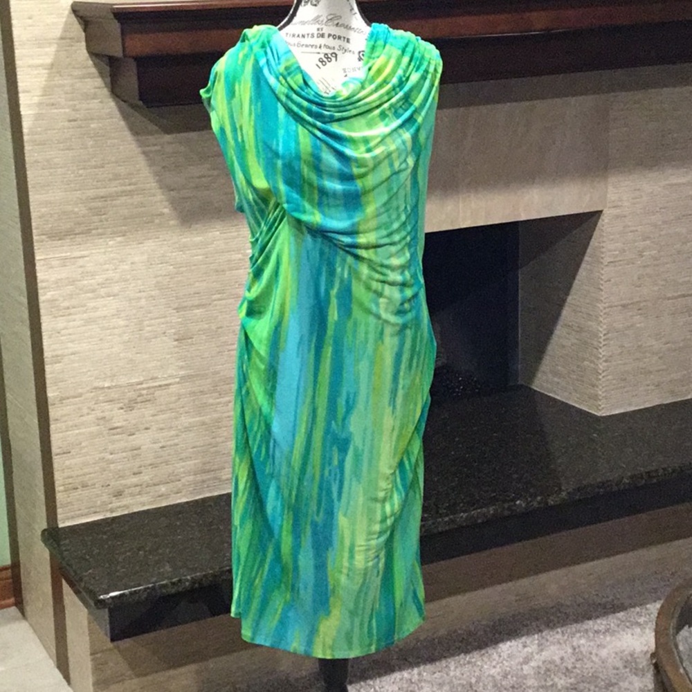 Summer Dress Turquoise and Green Size Large
